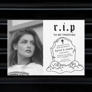 RIP Twenties 20er Funny Funeral 30. Geburtstagsfot Einladung