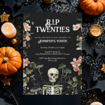 RIP Twenties Floral Skeleton 30. Geburtstagsfeier