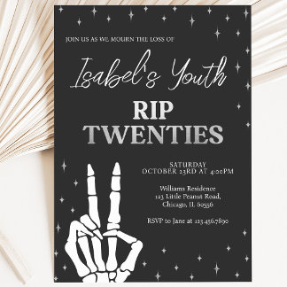 RIP Twenties Halloween Geburtstag Einladung