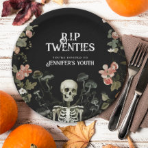 RIP Twenties Skelett Blumen 30. Geburtstagsfeier