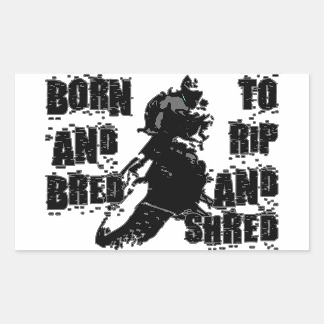 Rip und Shred Rechteckiger Aufkleber (Vorderseite)