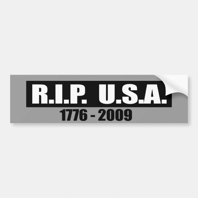 RIP USA - 1776 BIS 2009 AUTOAUFKLEBER (Vorne)