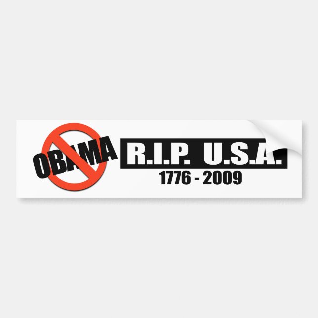 RIP USA - 1776 BIS 2009 AUTOAUFKLEBER (Vorne)