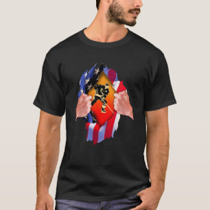 Rip USA Flag Hockey Player Cool Ice Sports Refe T-Shirt