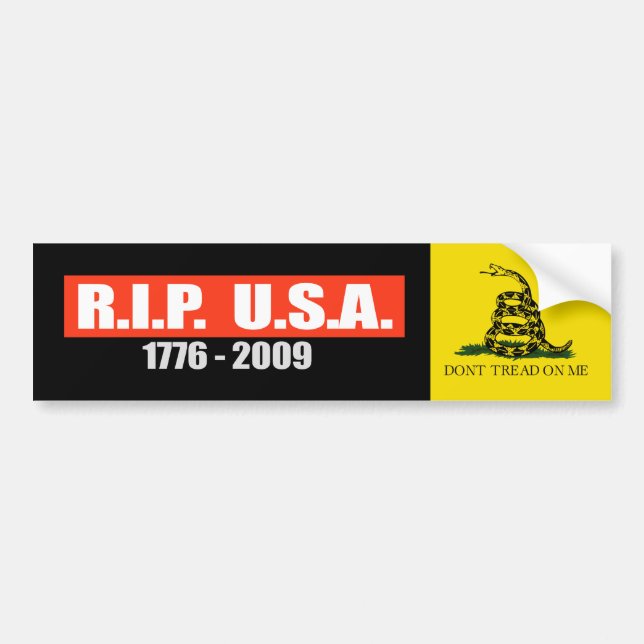 RIP USA - T - Shirt 1776 BIS 2009 Autoaufkleber (Vorne)