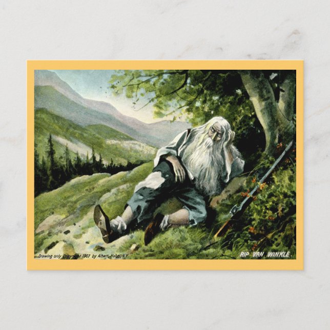 Rip Van Winkle 1907 Vintag Postkarte (Vorderseite)