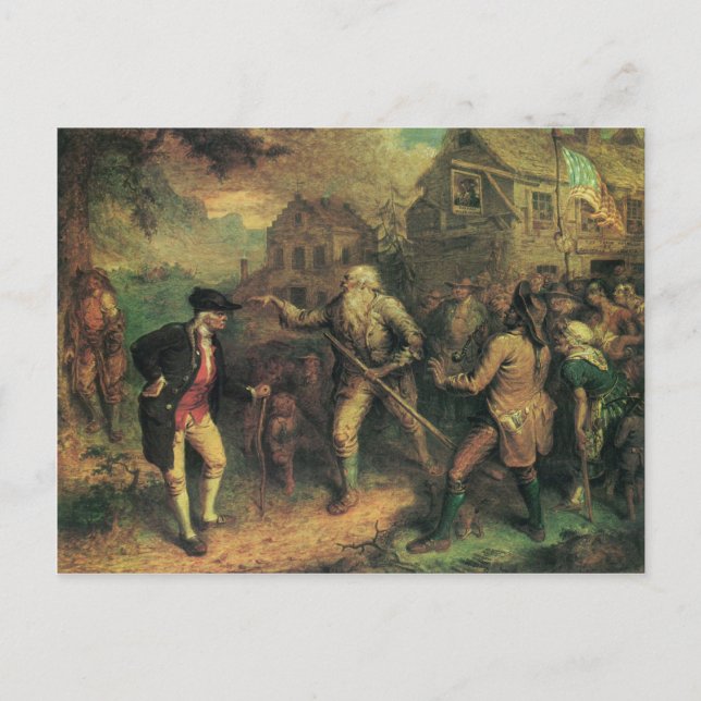 Rip Van Winkle auf dem Dorfplatz Postkarte (Vorderseite)