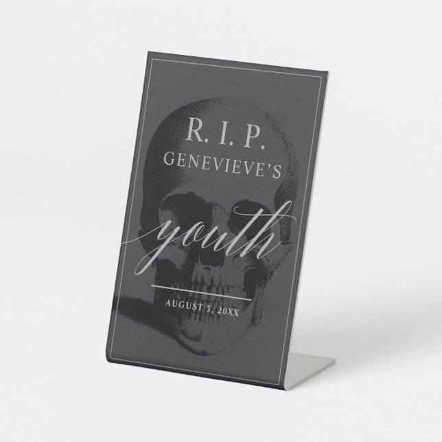 RIP Youth Pedestal Sign Sockelschild (Vorderseite)