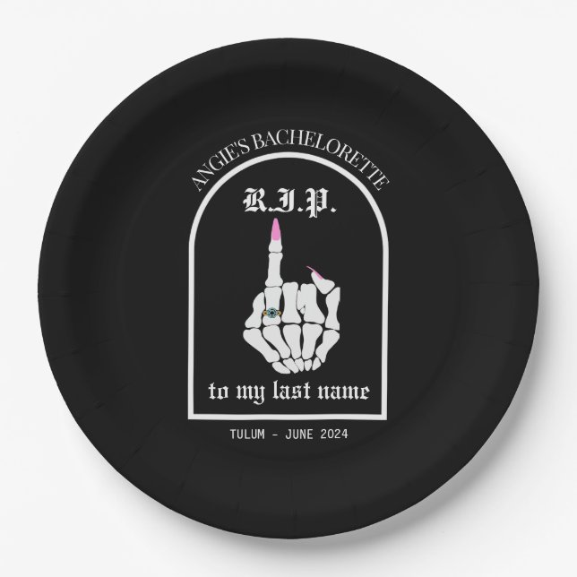 RIP zu den Bachelorette-Paper-Tellern meines Nachn Pappteller (Vorderseite)