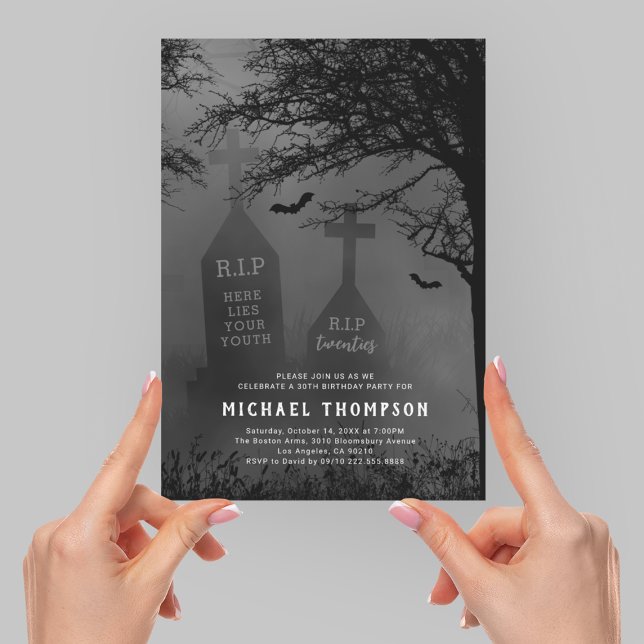 RIP zu meinem 20. 30. Geburtstag Party Einladung (Von Creator hochgeladen)