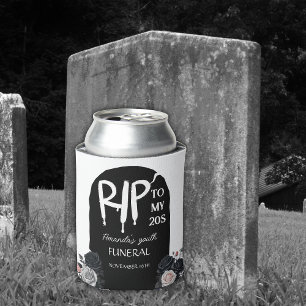 RIP zu meinem 20er Grabstein Arch 30th Birthday Bl Dosenkühler