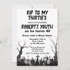 RIP zu meinen Dreißigern oder zu einer Geburtstags Einladung
