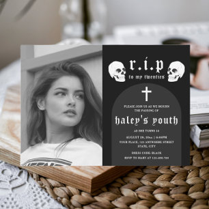 RIP Zwanziger 20er Jahre Sonnige Beerdigung 30. Ge Einladung