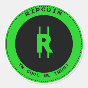 RipCoin - Im Code vertrauen wir Sticker