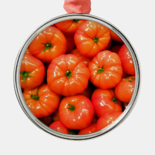 Ripe Red Shiny Tomaten Ornament Aus Metall