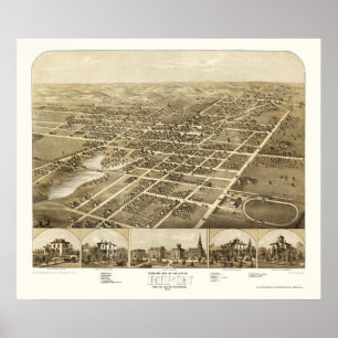 Ripon, WI Panoramic Map - 1867 Poster