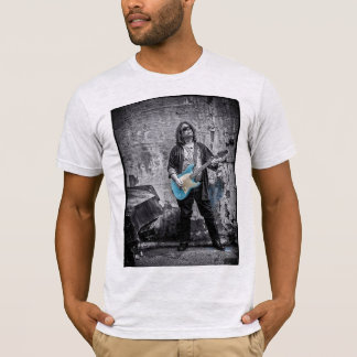 Ripped Blue Guitar T-Shirt