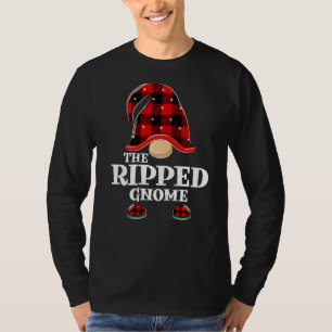 Ripped Gnome Buffalo Kariert Funny Christmas Match T-Shirt