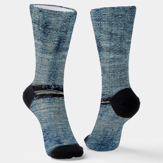 Ripped Jeans Socken (Gewinkelt)
