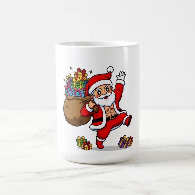 Ripped Santa Christmas | Muscular Claus & Holiday  Kaffeetasse (Mittel)