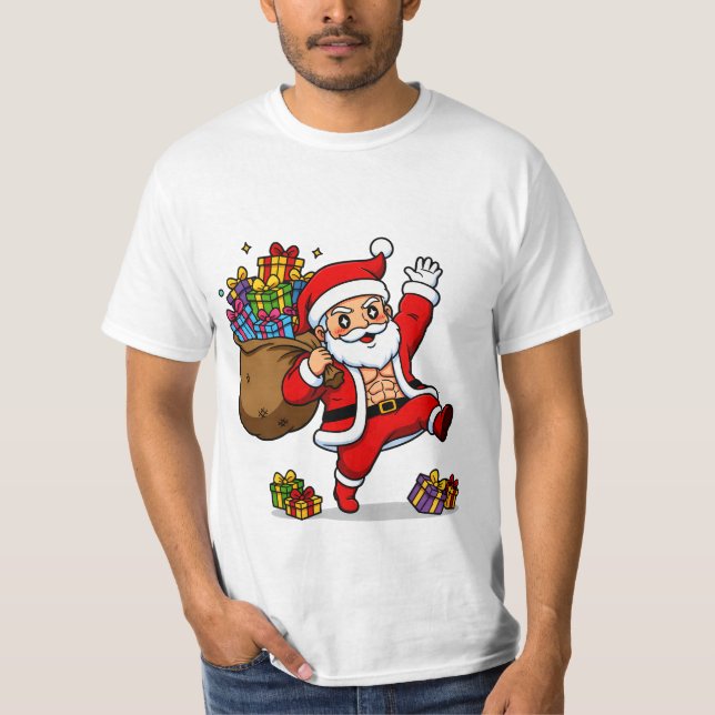 Ripped Santa Christmas | Muscular Claus & Holiday  T-Shirt (Vorderseite)
