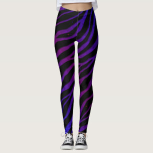 Ripped SpaceTime Stripes - Blau/Lila Leggings
