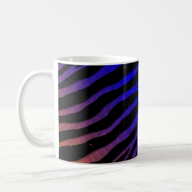 Ripped SpaceTime Stripes - Orange/Blau Kaffeetasse (Links)
