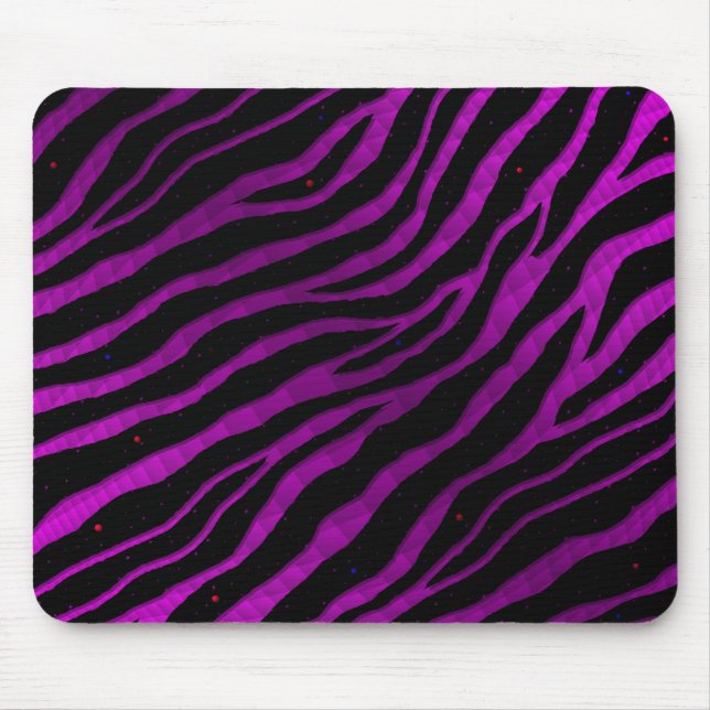 Ripped SpaceTime Stripes - Rosa/Lila Mousepad (Vorne)