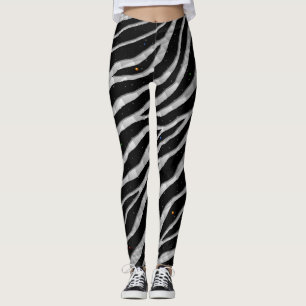 Ripped SpaceTime Stripes - Silber/Weiß Leggings