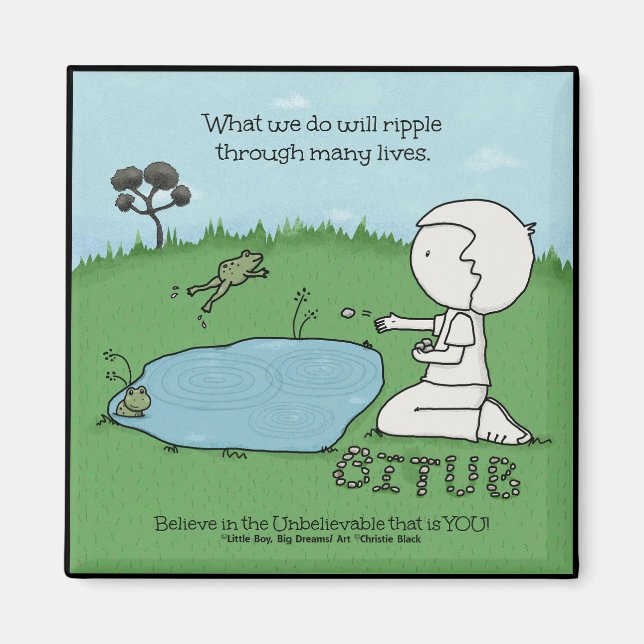 Rippeleffekt Magnet (Vorne)