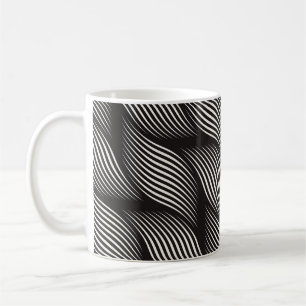 Rippelmuster, trendige Vintage Textur. Kaffeetasse
