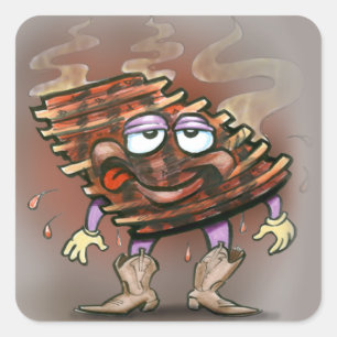 Rippen Quadratischer Aufkleber