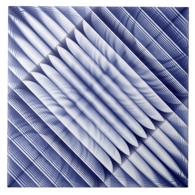 Rippenblauer Aufbau Fliese (Vorderseite)