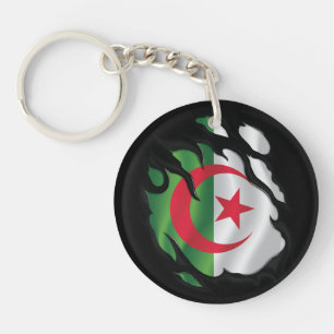 Rippenflagge in Algerien Schlüsselanhänger