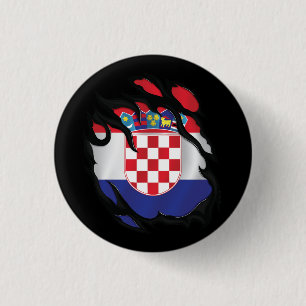 Rippenflagge Kroatien Button