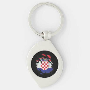 Rippenflagge Kroatien Schlüsselanhänger