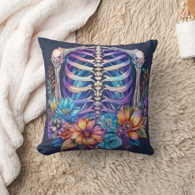 Rippenkäfig und Blume Kissen (Decke)