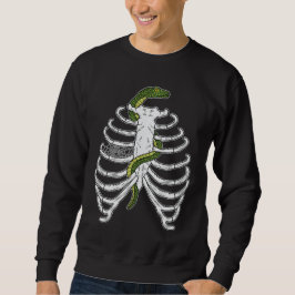 Rippenknochen mit Schlange und Halloween im Spinne Sweatshirt