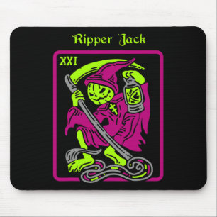Ripper Jack Tarot Card Halloween Occult Decke Männ Mousepad