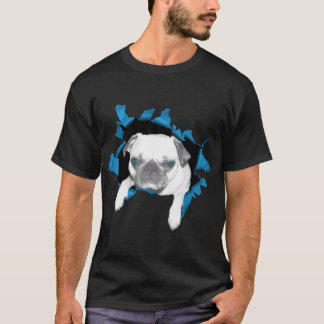 Ripper Pug schwarz und weiß T-Shirt