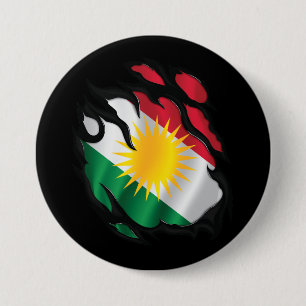 Rippfahne Kurdistan Button