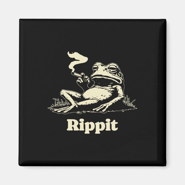 Rippit Frosch Kiffer Weed Raucher Lustig  Magnet (Vorne)