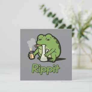 Rippit Lustiger Frosch Stoner Geschenk, Stoner Mäd Einladung