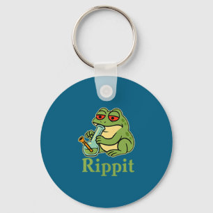 Rippit Stoner Frosch raucht Stoner Schlüsselanhänger