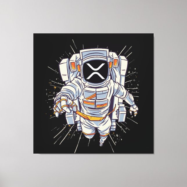 Ripple Astronaut - Xrp Crypto Leinwanddruck (Vorderseite)