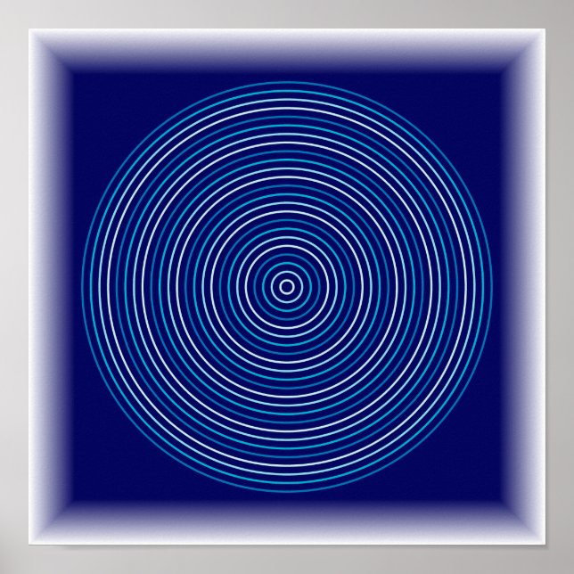 Ripple-Effekt - Abstrakte Wasser-Kunst Poster (Vorne)