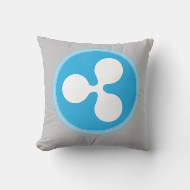 Ripple-Kryptostil Kissen (Vorderseite)