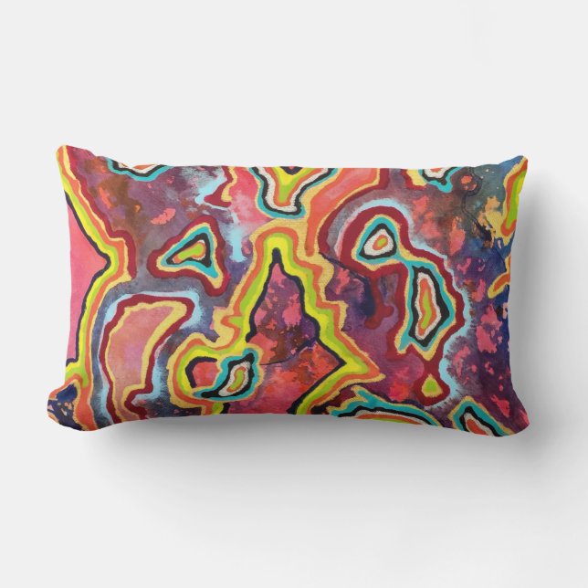 Ripple Outdoor Lumbar Kissen Für Draußen (Vorderseite)