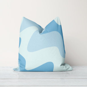 Ripple Rhythm Blue Tones Throw Kissen