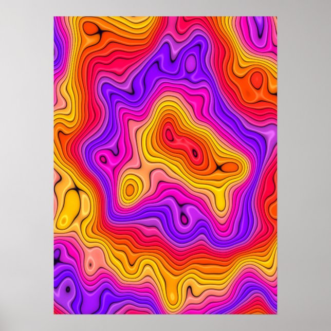 Ripple Topographie Poster (Vorne)